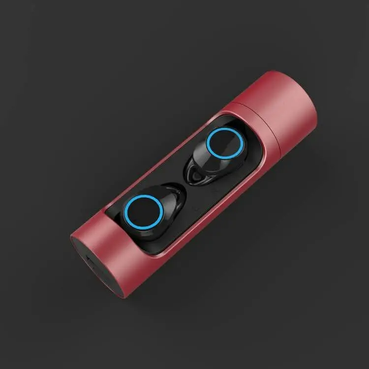 Bluetooth 5,0, беспроводные наушники с глубоким басом, водонепроницаемые наушники-вкладыши с зарядным устройством для Apple iPhone 7 8 X - Цвет: Red