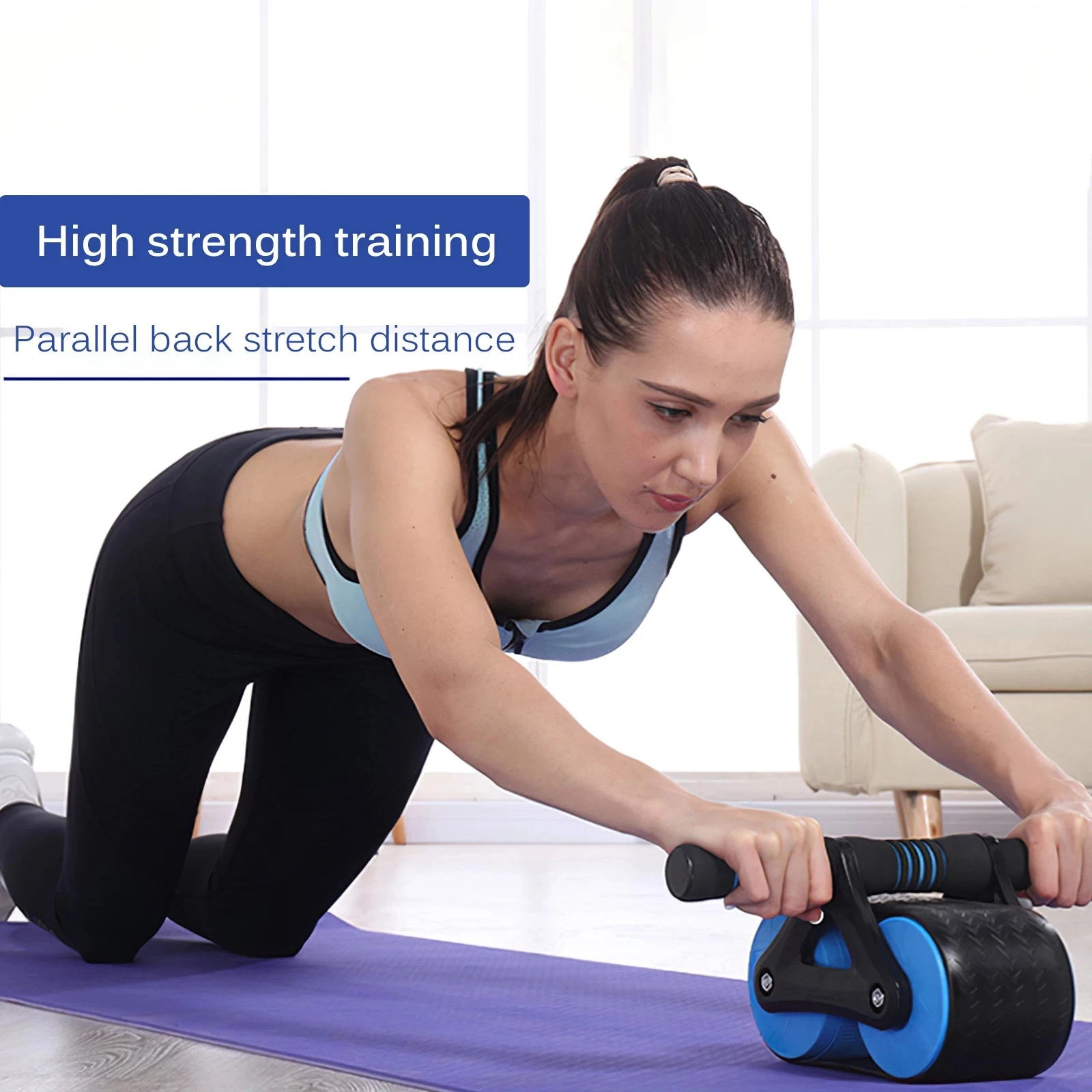 

New Automatic Rebound Fitness Wheel Men‘s Fitness Equipment Abdominal Muscle Wheel Female Belly Reduction Exercise -40