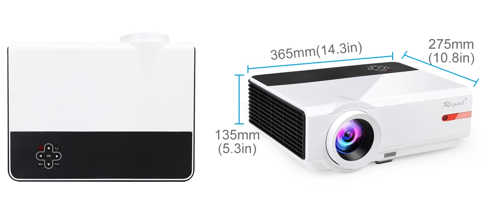 Rigal проектор RD808A 5500 люмен HD проектор светодиодный wifi 6,0 Android 3D проектор RD808 1280*800 lcd HDMI VGA USB tv видео проектор