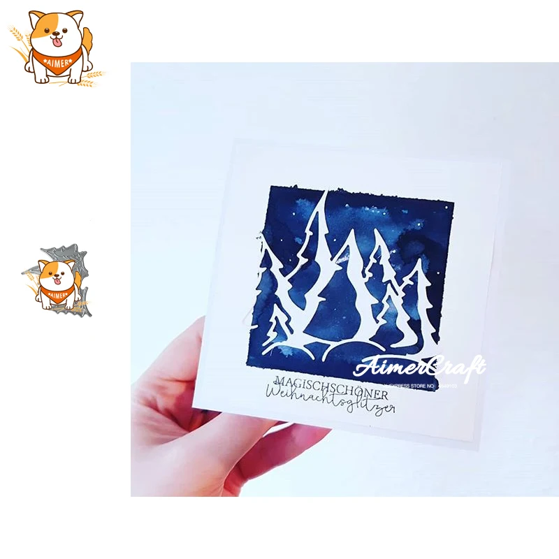 Рождественская елка металлические режущие штампы трафарет для скрапбукинга