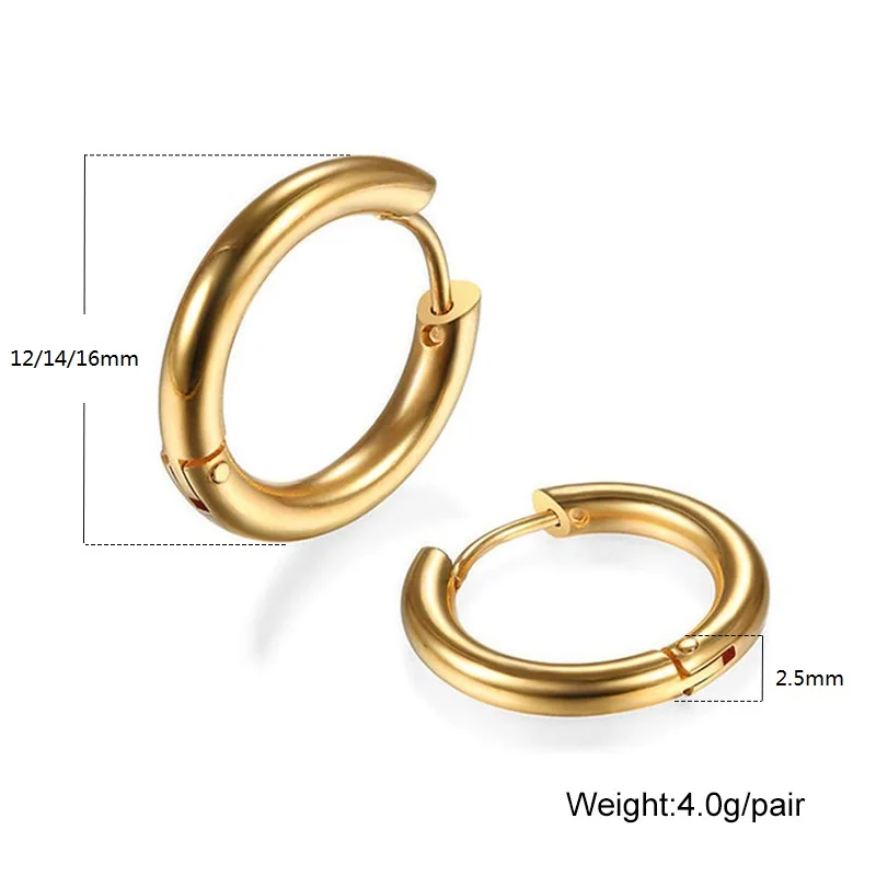 Мини крошечный маленькие huggie обруч серьги нержавеющая сталь браслет из