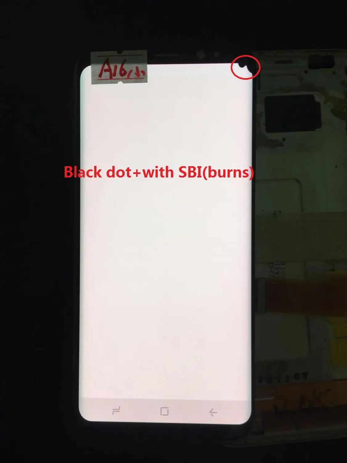 NO.A16 With SBI Супер AMOLED S8 ЖК-дисплей для samsung Galaxy S8 G950 G950F ЖК-дисплей сенсорный экран оцифровать с черными точками - Цвет: NO.A16 With SBI