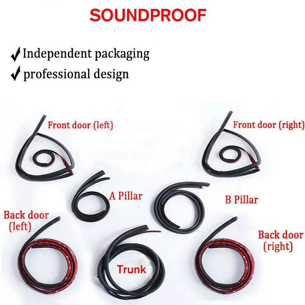 Комплект Уплотнений двери Звукоизолированные резиновые полосы ветер шум