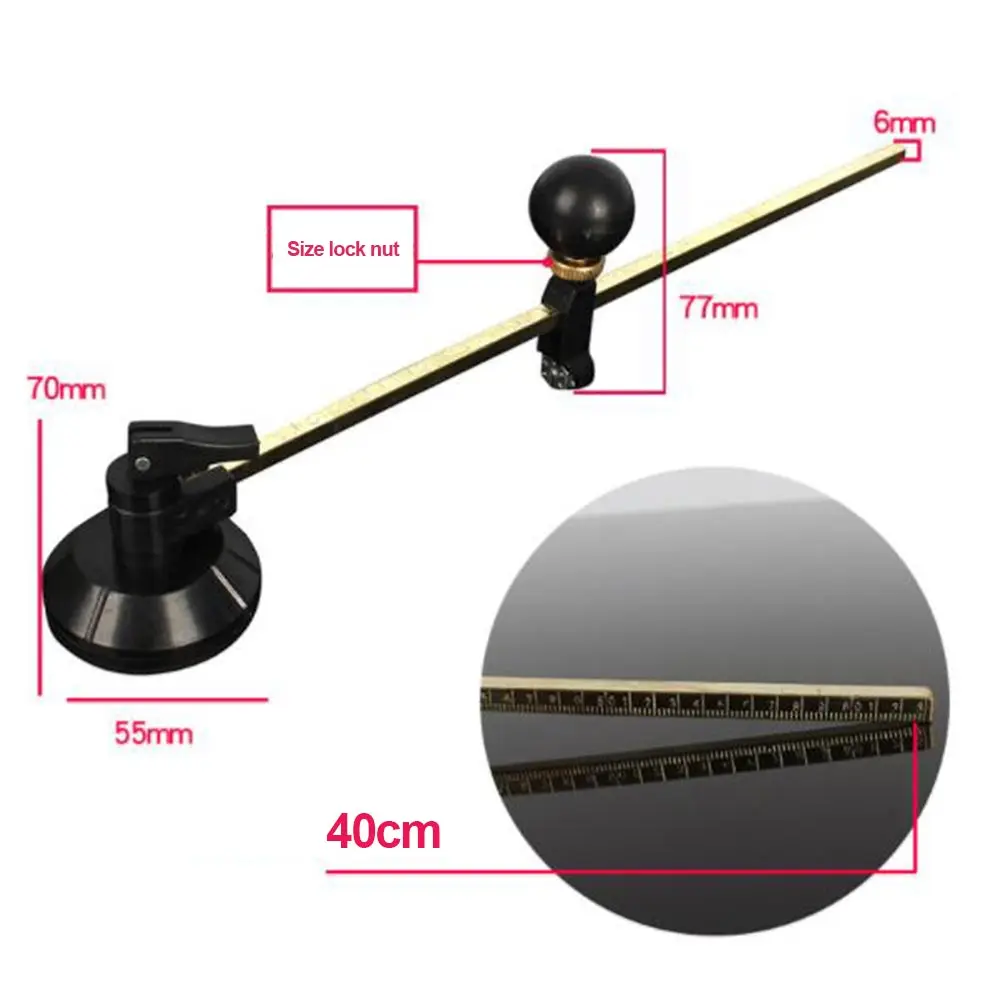 Кусачки для стекла 6 колёс с циркулярной насадкой на присоске 40 см|Стеклорез| |