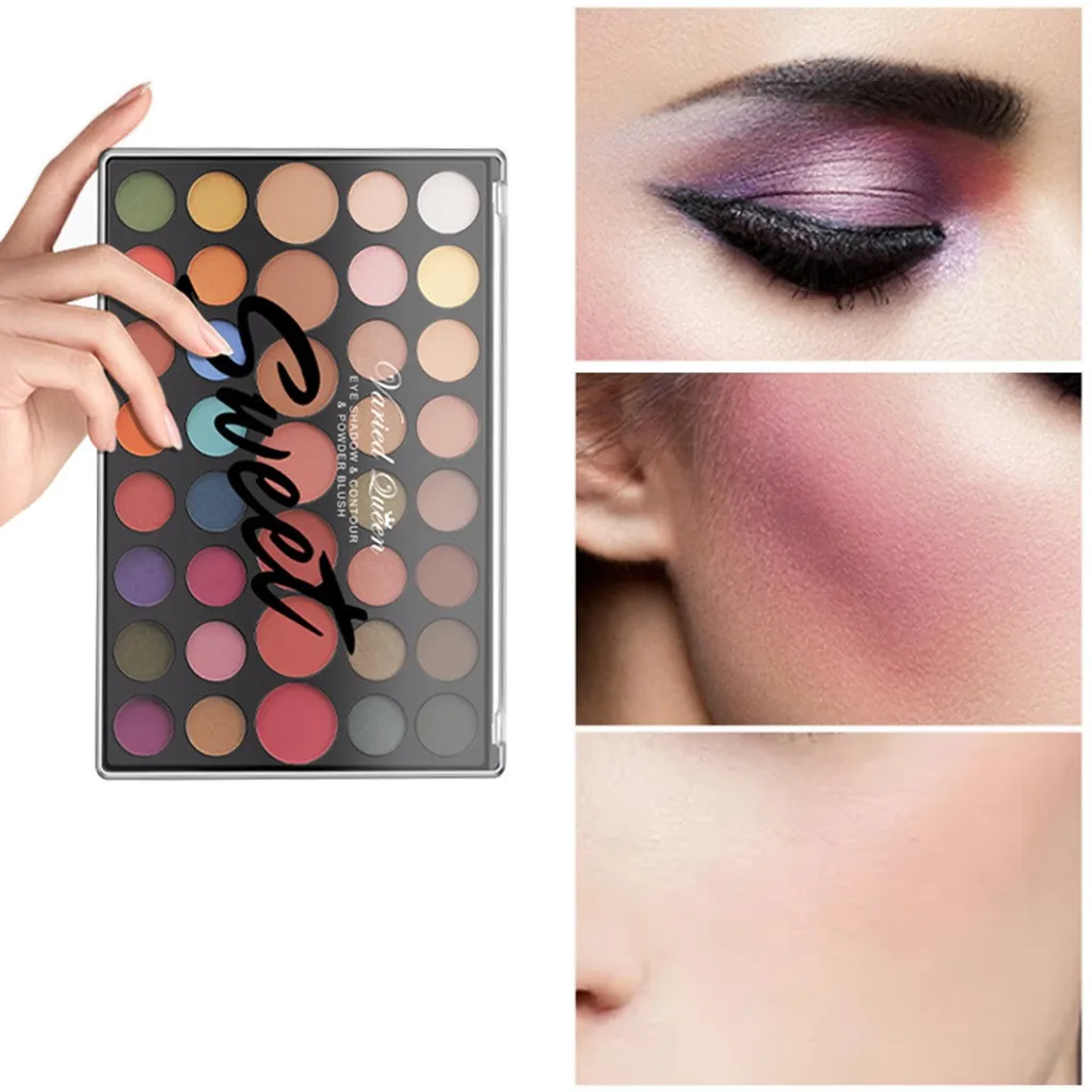 Женский подарок 39 теплых оттенков тени для век Палитра матовые блестящие