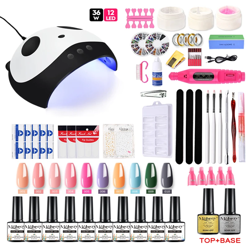 

Mobray Kits for Nails 54W UV LED Lamp for Manicure Set Full Polish Set Kit Gel Varnish Electric Nail Drill For Nail Tools Set