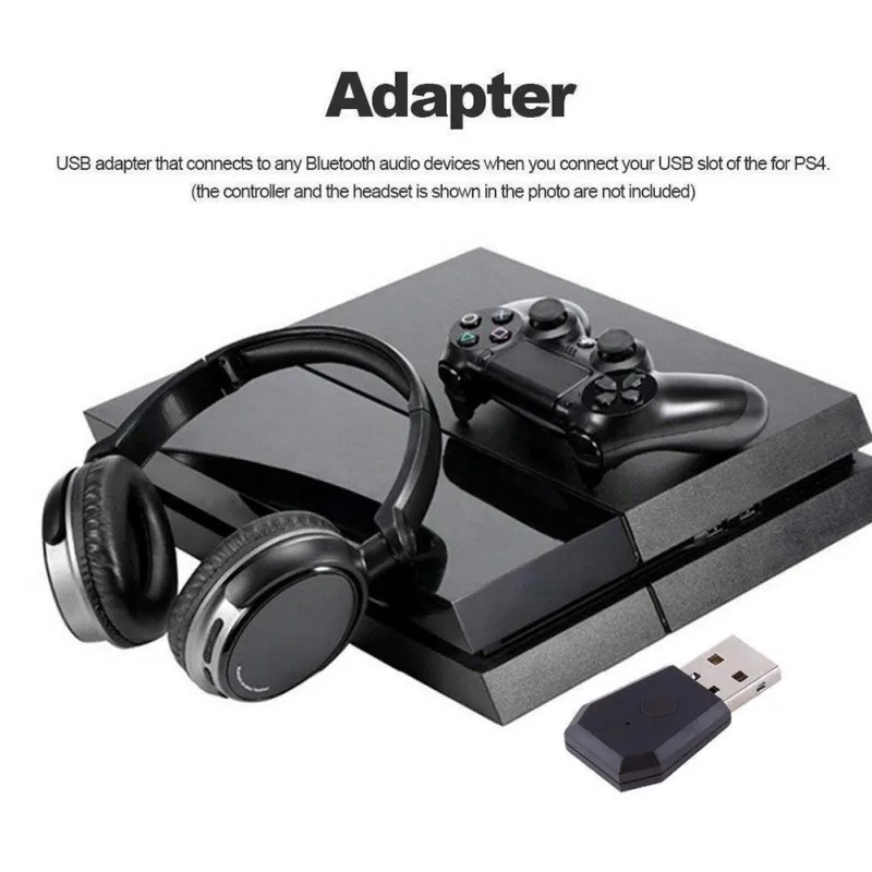

For Sony PS4 Headset Game Controller Receiver Bluetooth Adapter Wireless Gampad USB Dongle