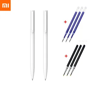 Оригинальная гелевая ручка Xiaomi Mijia 9,5 мм Шариковая ручка без колпачка гладкая швейцарская сменная японская черная синяя ручки для письма Mi