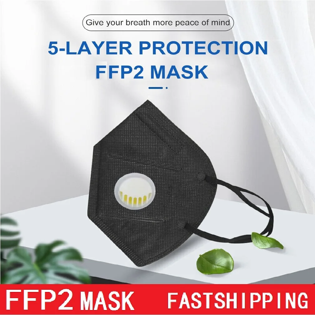 

1 Piece FFP2 Maske With CE Certification Masks Adults With Valve FFP2 mascarar FFP2 Máscara 95% Filtration Mask ffp2 mascarillas