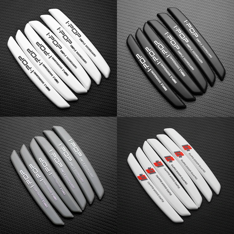 6PCS Auto Car Door Guard Edge Protector Door Anti-collision Sticker Rear View Mirror Anti-scratch Protector Door Trim Accessorie