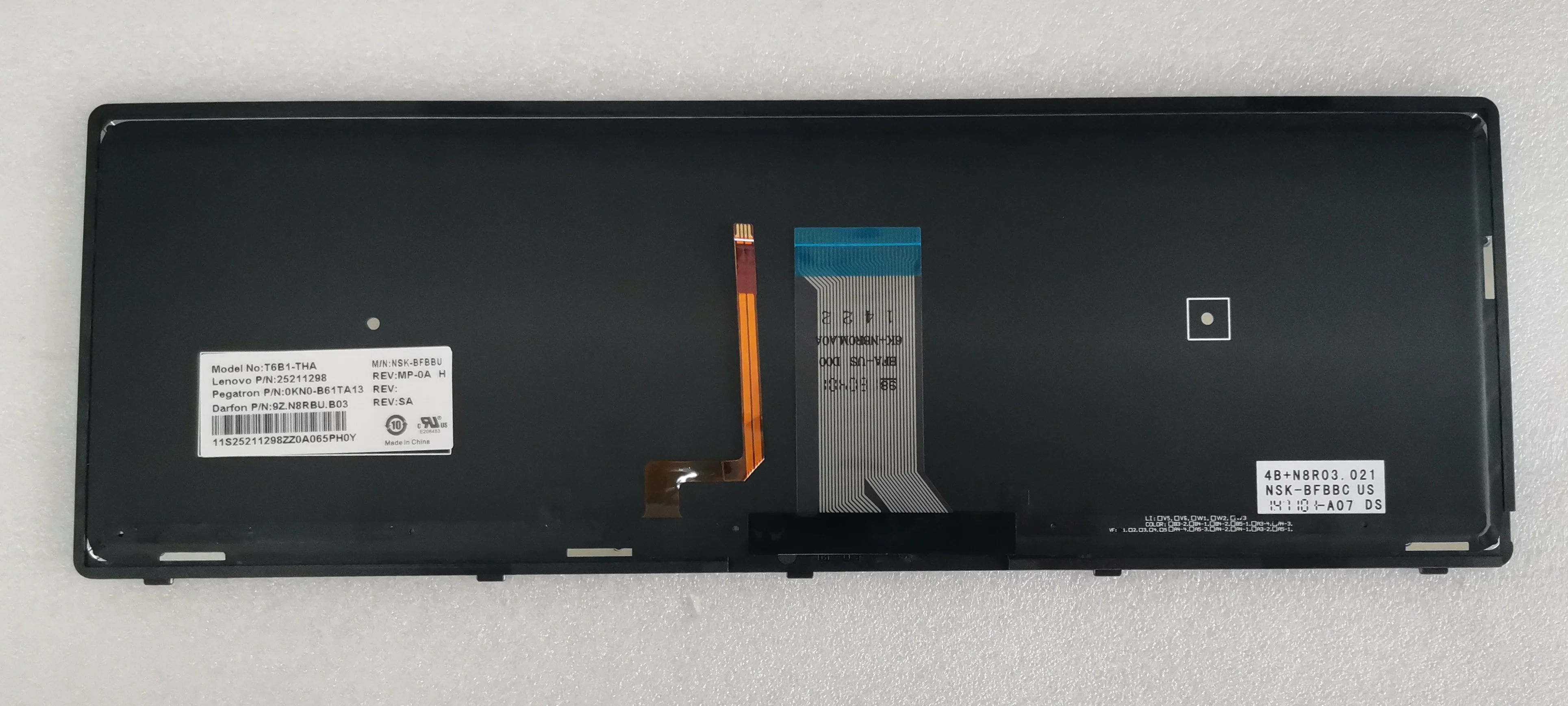 Новый Для Lenovo U510 Z710 тайский язык с подсветкой Клавиатура ноутбука FRU T6B1-THA 25211298 9Z.