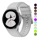 Ремешок силиконовый для Samsung Galaxy Watch 4 44 мм 40 мм, браслет для смарт-часов, классический браслет для Galaxy watch 4 42 мм 46 мм, 20 мм