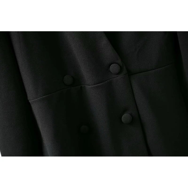 Женское двубортное офисное платье ZA элегантное праздничное мини в английском