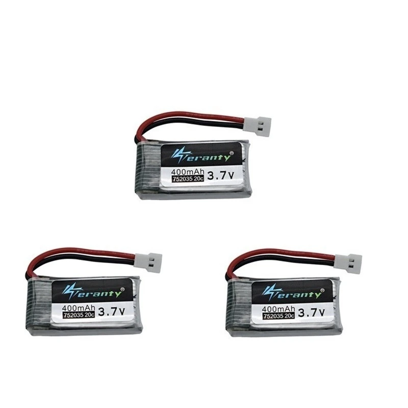 3,7 V 400mah аккумуляторная батарея зарядное устройство наборы для H31 X4 H107 KY101 E33C E33 U816A V252 H6C Дрон запасные части 3,7 v Lipo батарея - Цвет: Light Grey