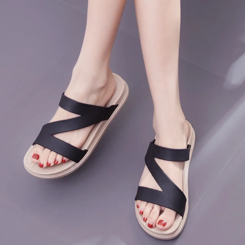 

Flat Slippers for Women White Shoes Woman Slippers New Comfortable Sandal Flats Womens 2020 Fashion Ladies Slippers Women