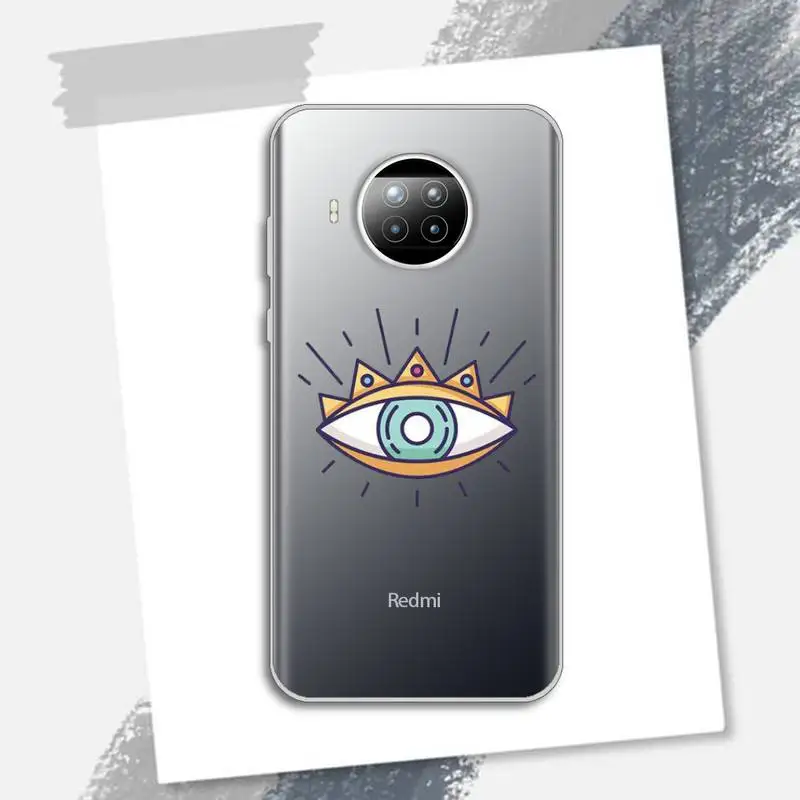 

Evil Eye Third Eye Phone Case Transparent for Xiaomi Redmi note 10 t 8 9 pro lite 11