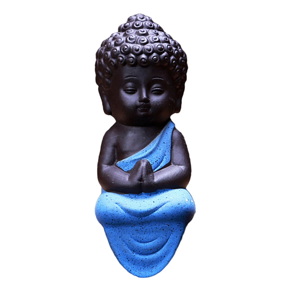 Милая креативная Керамическая Мини статуя монаха Будды для рабочего стола Ornement