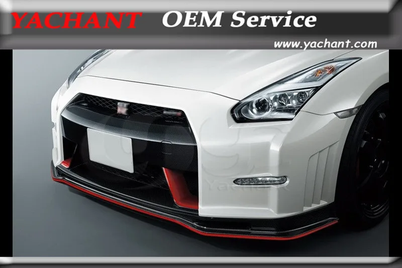 Автомобильный стильный комплект из углеродного волокна передний бампер для губ