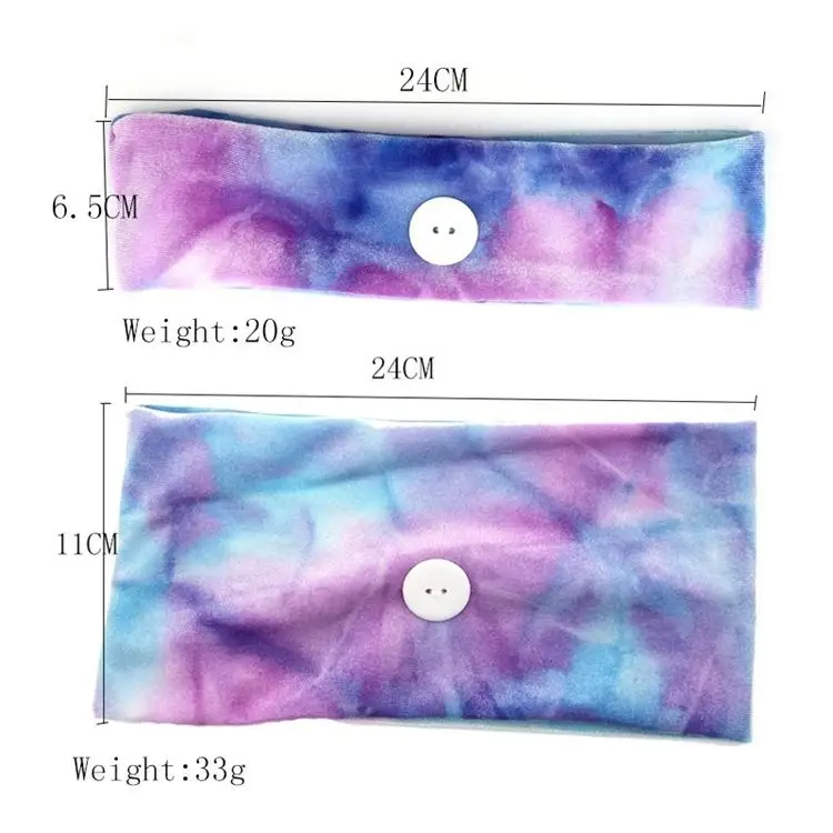 

2 piece/lot Mask Earloop hairband Mask Ear Buckle Elastic headband Ear Lanyard Holder Sports Headbands With Button bandanas