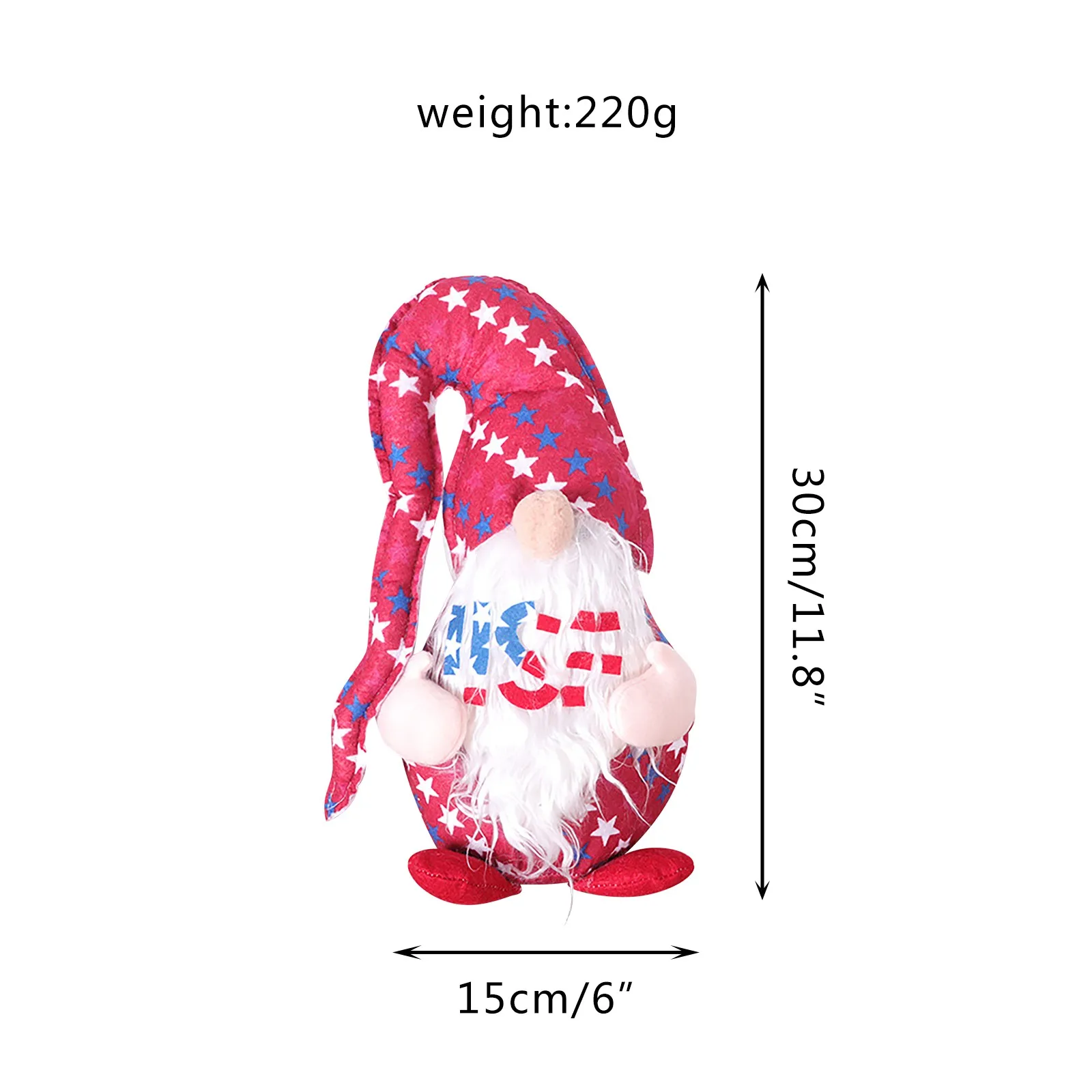 

Children Toys Patriotic Gnome Doll Dwarf Plush Doll Decorations Holiday Gifts Household Independence Day Dolls Home decoration