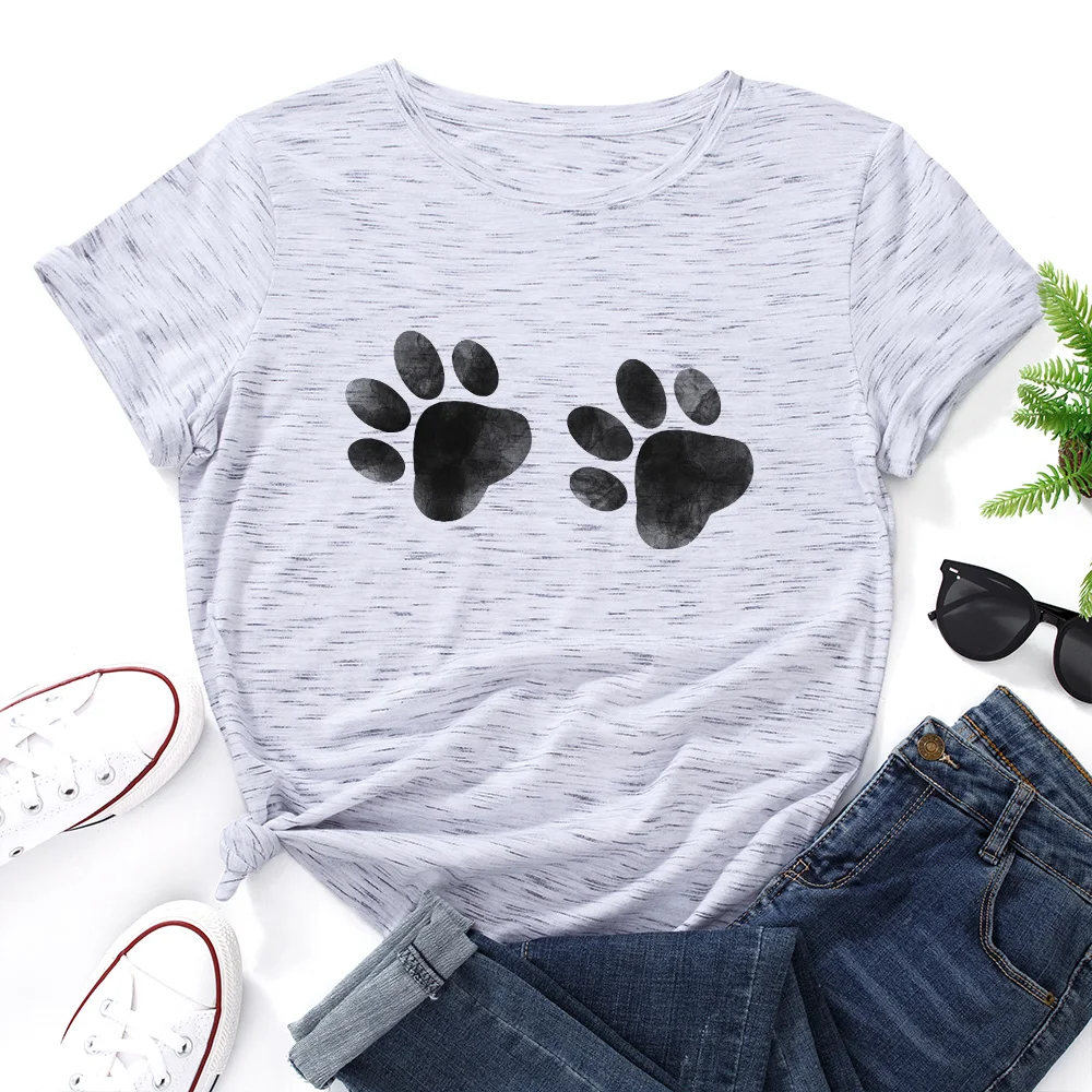 Женские хлопковые футболки с коротким рукавом футболка графическим рисунком