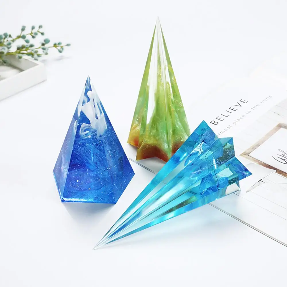 

DIY Diamond Shape Handmade Candle Mold Cone Clear Acrylic Candle Making Model Reusable Tealight Scented Candle Making Mould