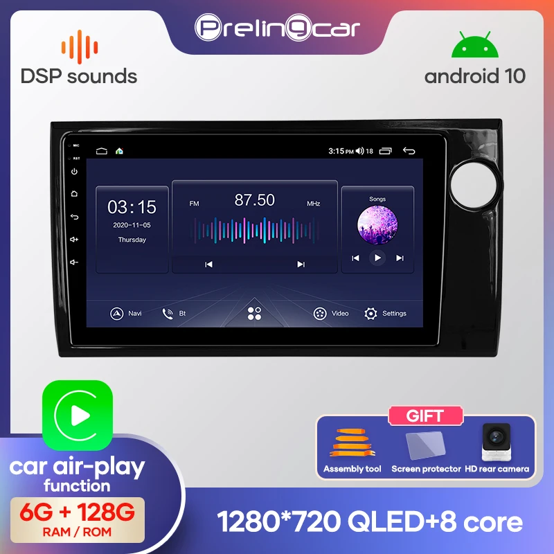 Автомагнитола Prelingcar Android 10 0 2 din DVD мультимедийный видеоплеер GPS навигация для HONDA