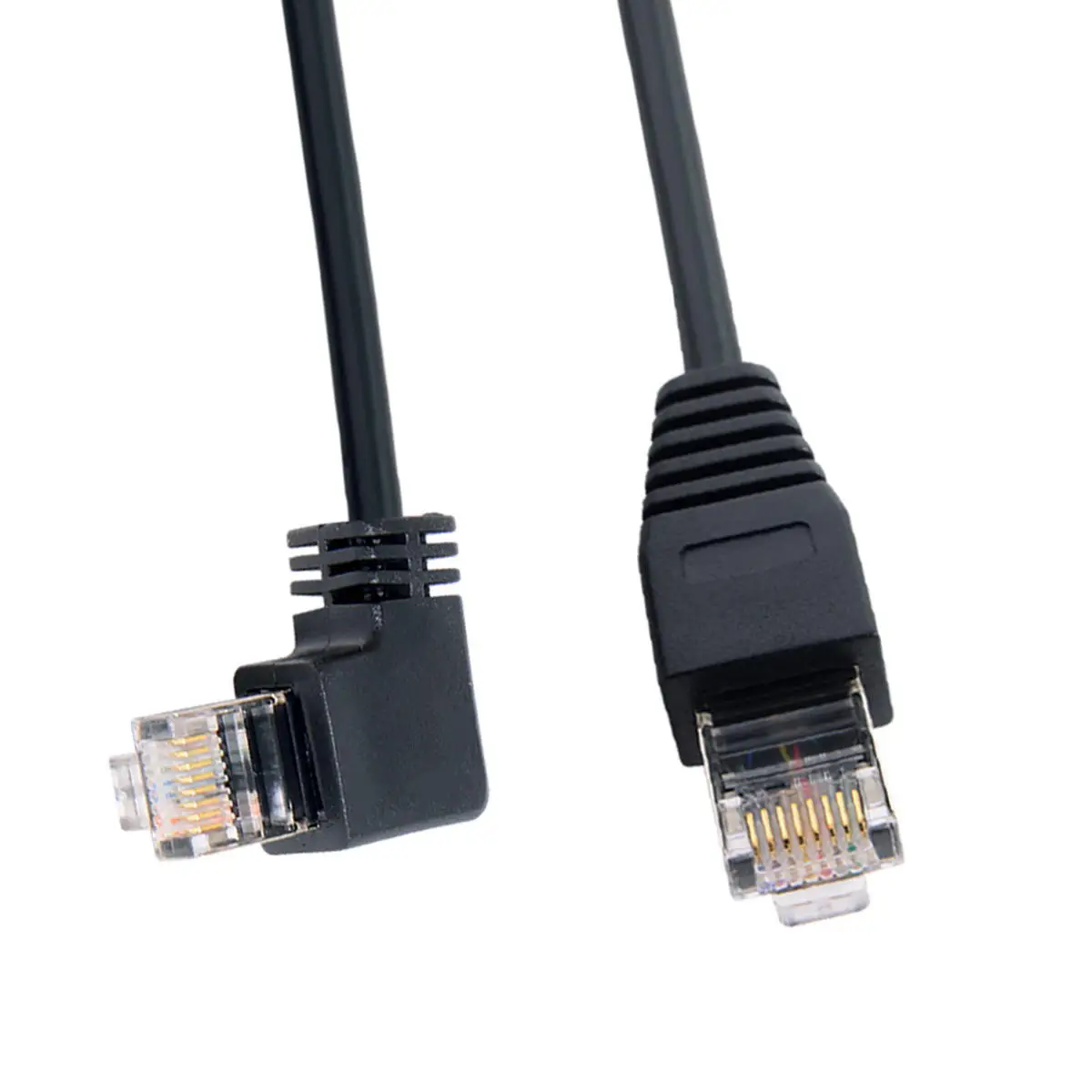Патч соединитель RJ45 Cat6 8P8C STP Ethernet сетевой Lan под прямым углом 90 градусов штекер