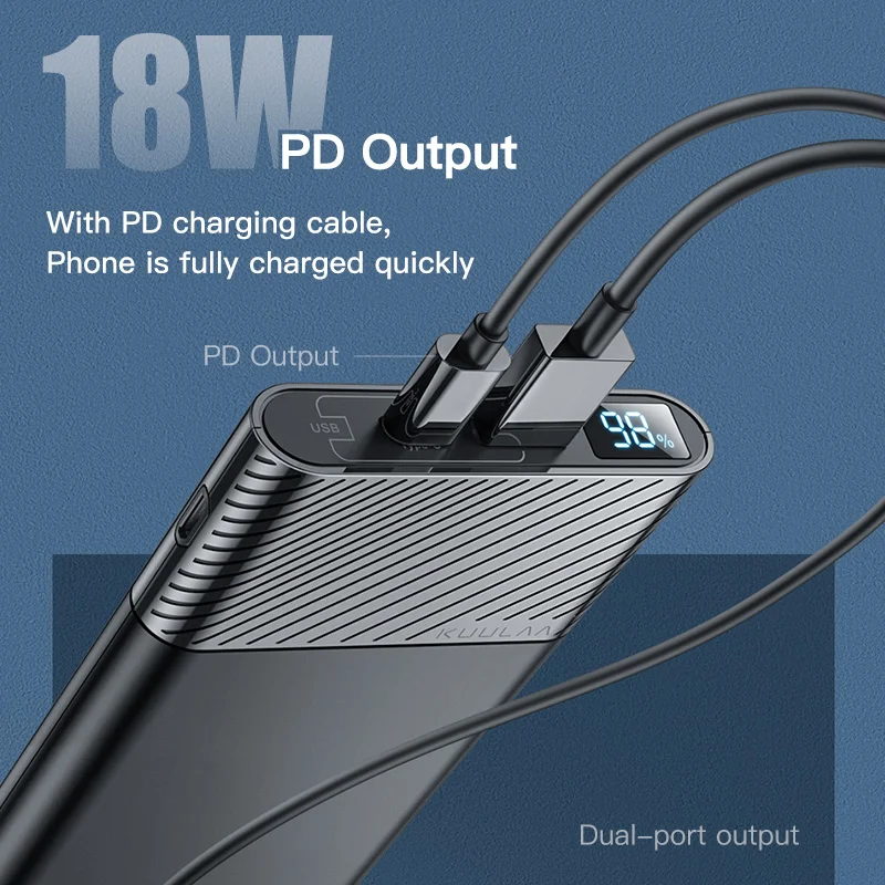 Внешний аккумулятор KUULAA PD на 10000 мА · ч с поддержкой QC 3 0|Внешние аккумуляторы| |