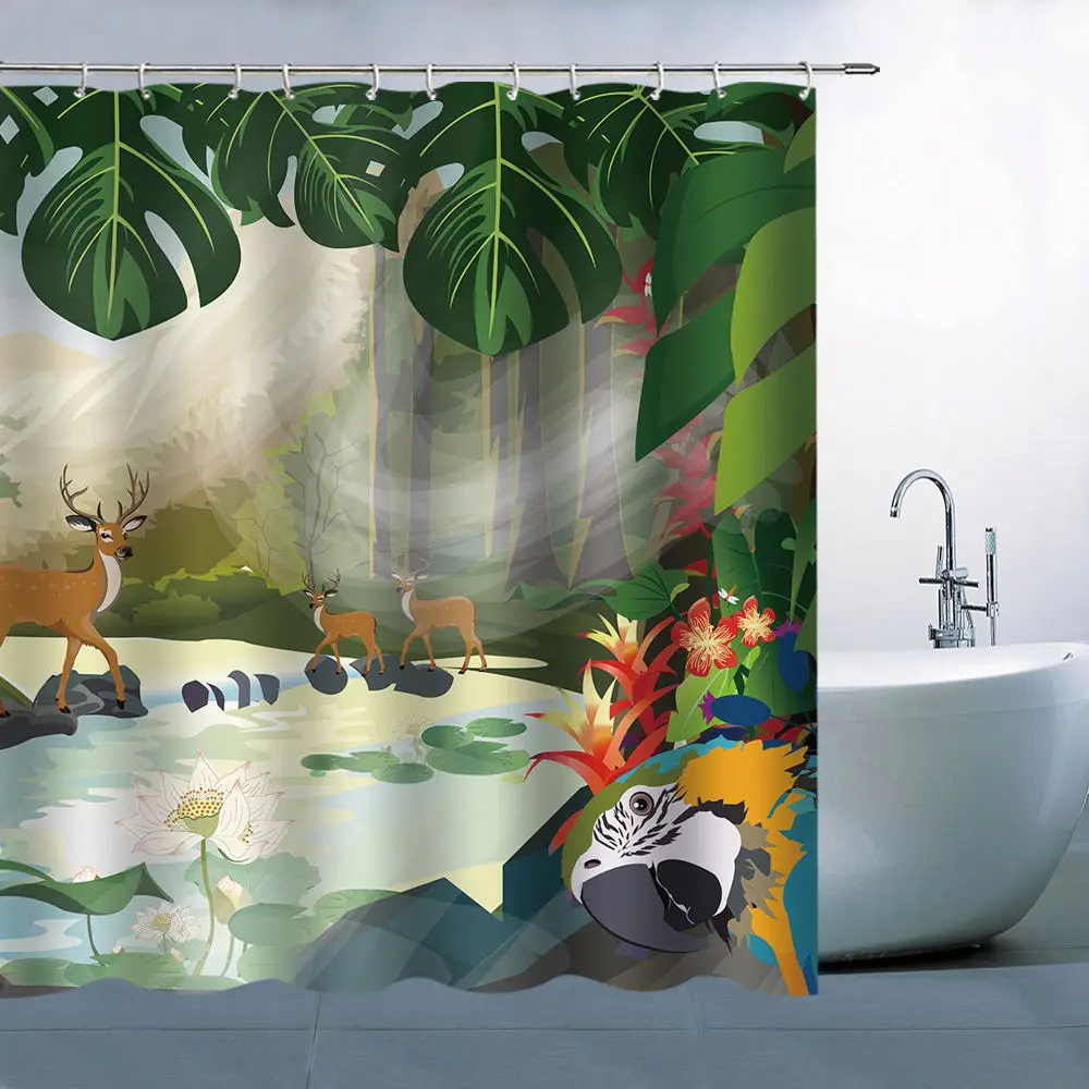 3D печать мультфильмов детские экраны для ванной занавески душа милые домашний