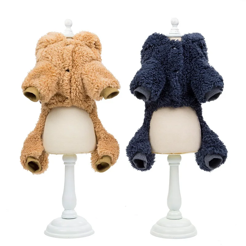Small Dog Clothes Winter Christmas Elk Pet Coat Puppy Jacket Warm velvet Clothing four legs for teddy poodle chihuahua Dogs | Дом и сад