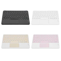 mini keyboard bluetooth compatible wireless keyboard with touchpad round keycap for ipad tablet pc computer peripherals