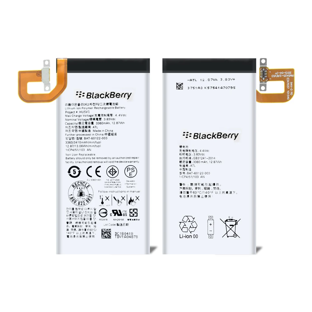 YCDC High Quality 3360mAh BAT-60122-003 Battery For BlackBerry Priv STV100 Lithium Polymer Mobile Phone Batteries Free Tools | Мобильные