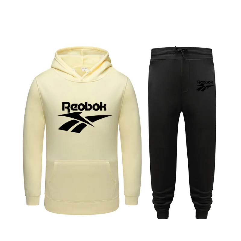 

2021 Brand Tracksuits New Men Hoodies Suit Reobok Tracksuit Sweatshirt Suit Hoodie+Sweat Pants Jogging Casual Pullover Set