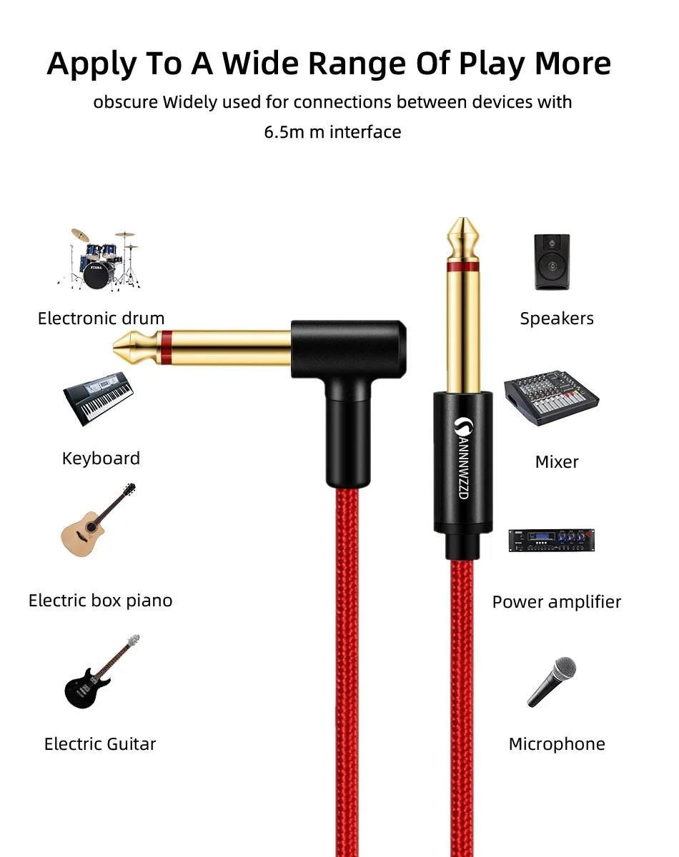 gitarre audio kabel anschluss linie elektrische gitarre bass klavier tastatur trommel instrument noise reduktion schild gitarre draht free global ship