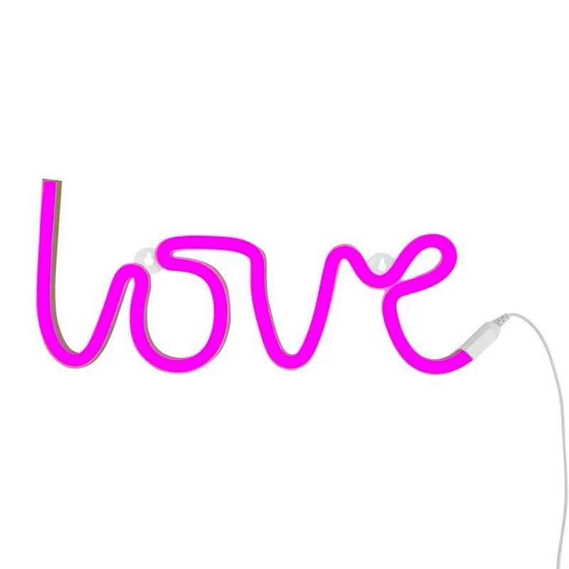 

LED neon shape party light love letter light USB battery dual-use white decoration light Christmas light string