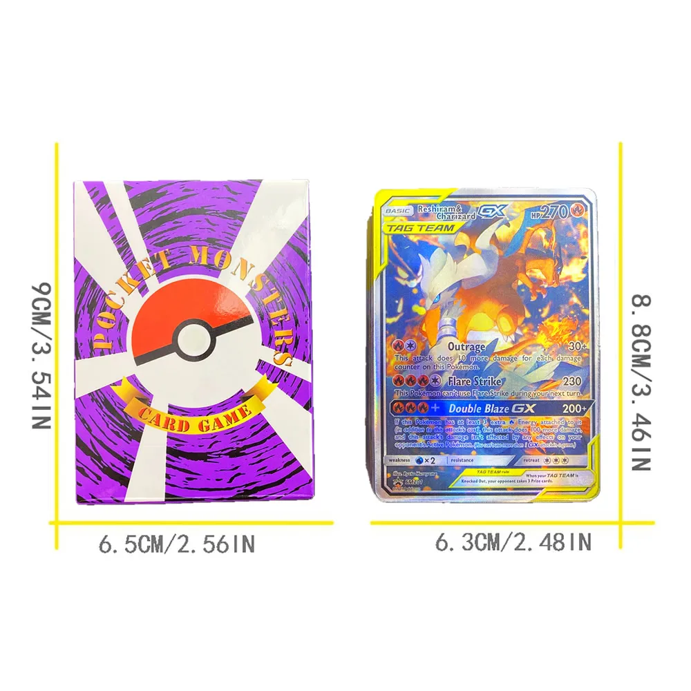 120 шт. Покемоны блестящий дисплей Покемон игра в маг коллекция GX EX Carte Боевая