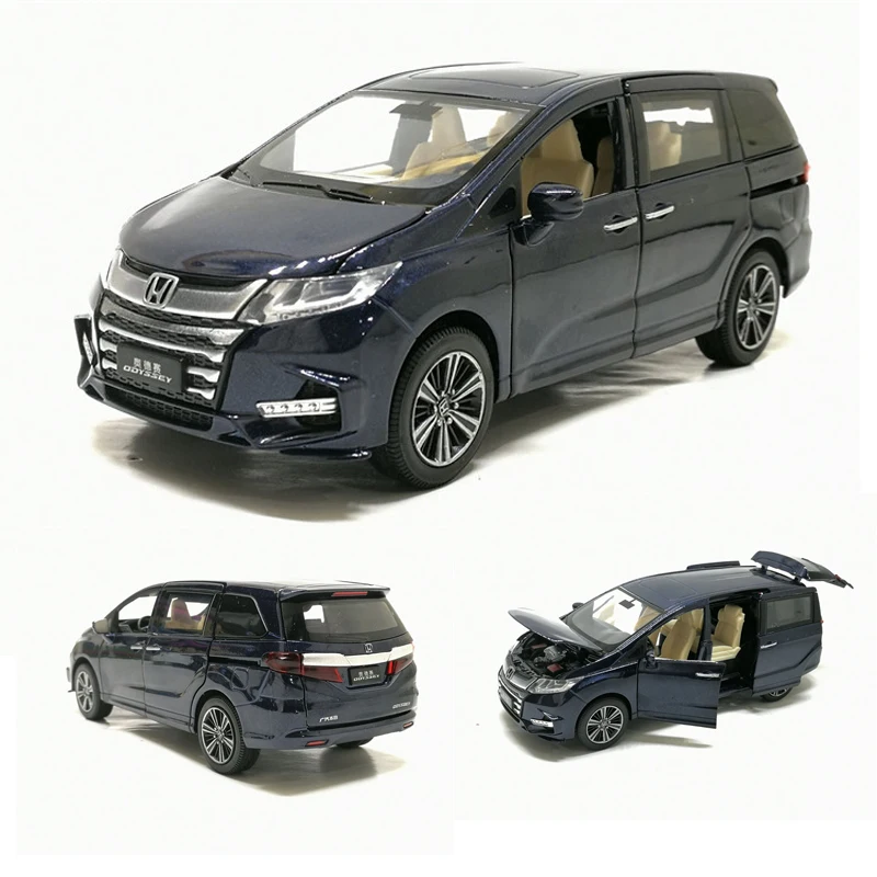 Новинка 1:32 Honda Odyssey литая под давлением металлическая модель автомобиля с музыкальным мигающим оттягиванием 6 открывающихся дверей детские игрушки подарки