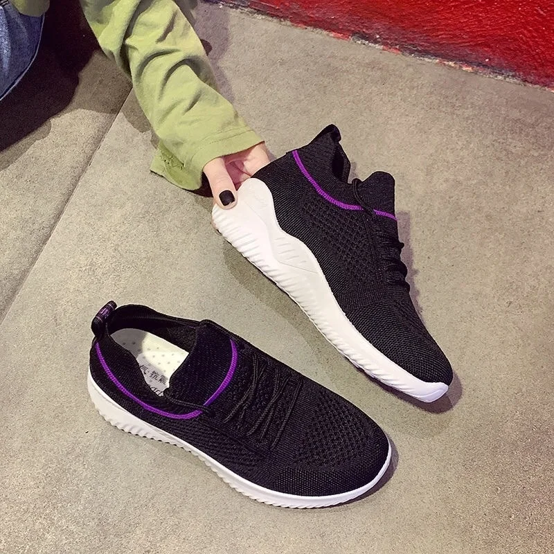 

Lightweight And Breathable Low-heeled Women's Shoes Mesh Sports Shoes Flat Running Shoes 2021 New