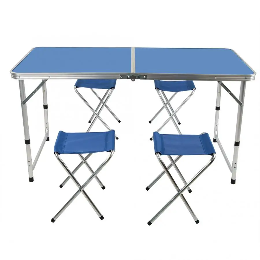 Открытый портативный складной Кемпинг Пикник обеденный стол набор с 4 стульями| |