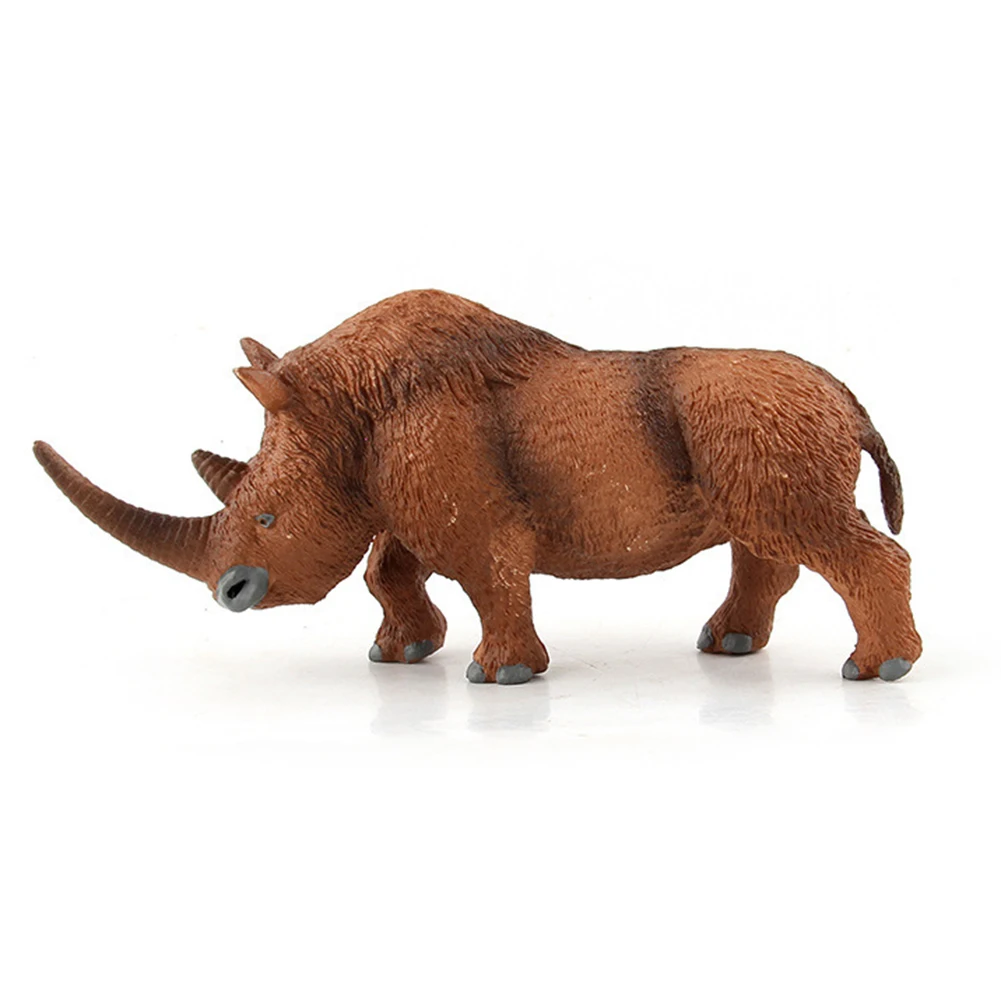 

Woolly Rhinoceros Figure Toy PVC Safe Coelodonta Rhino Model Home Decor Decoration Animal Toys Kids Gift Educational Toys #W0