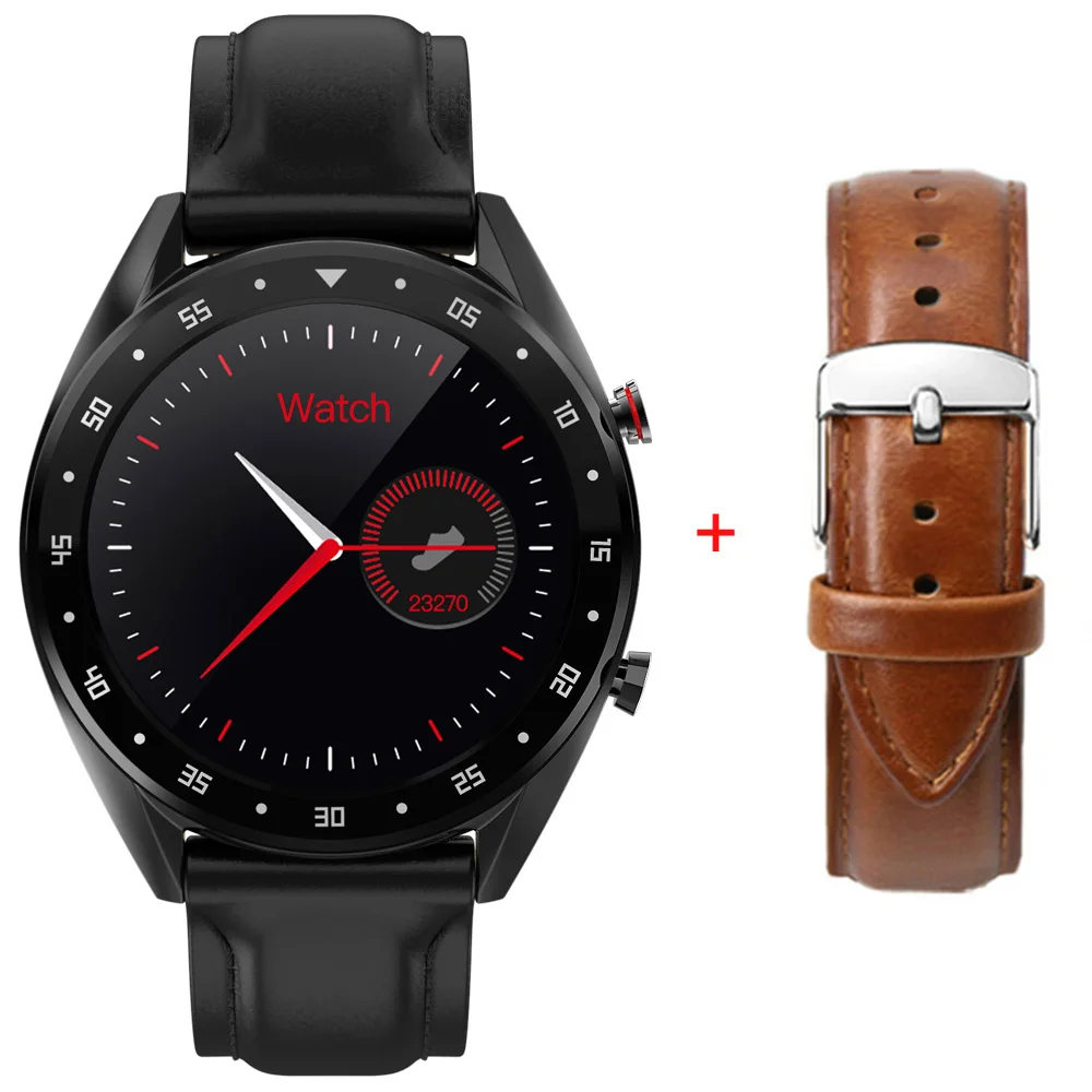 Bl add B leather Смарт-часы Tornstic L7, поддержка телефонных звонков, набор ЭКГ, измерение сердечного ритма, умные часы, водонепроницаемые Ip68 часы для мужчин и женщин, Android IOS - Цвет: Bl add B leather
