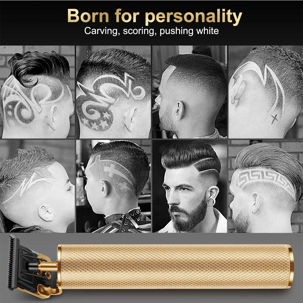 

Electric Pro Clippers Barber Accessories Grooming Waterproof Rechargeable Cordless Close Cutting T-Blade Trimmer Hair Clippers