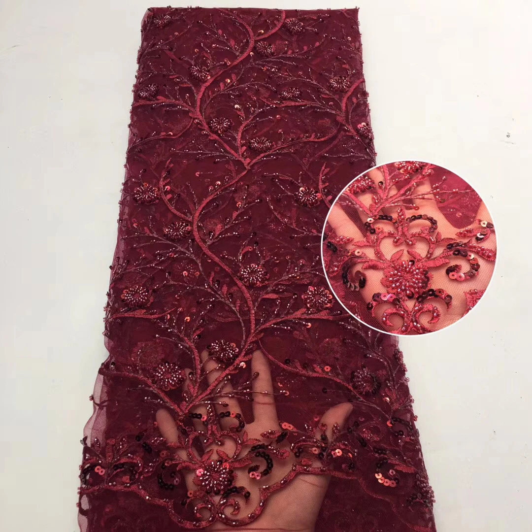 

French sequin lace fabric 2020 high quality lace latest african lace fabric embroidery mesh gauze lace fabric ZX3573