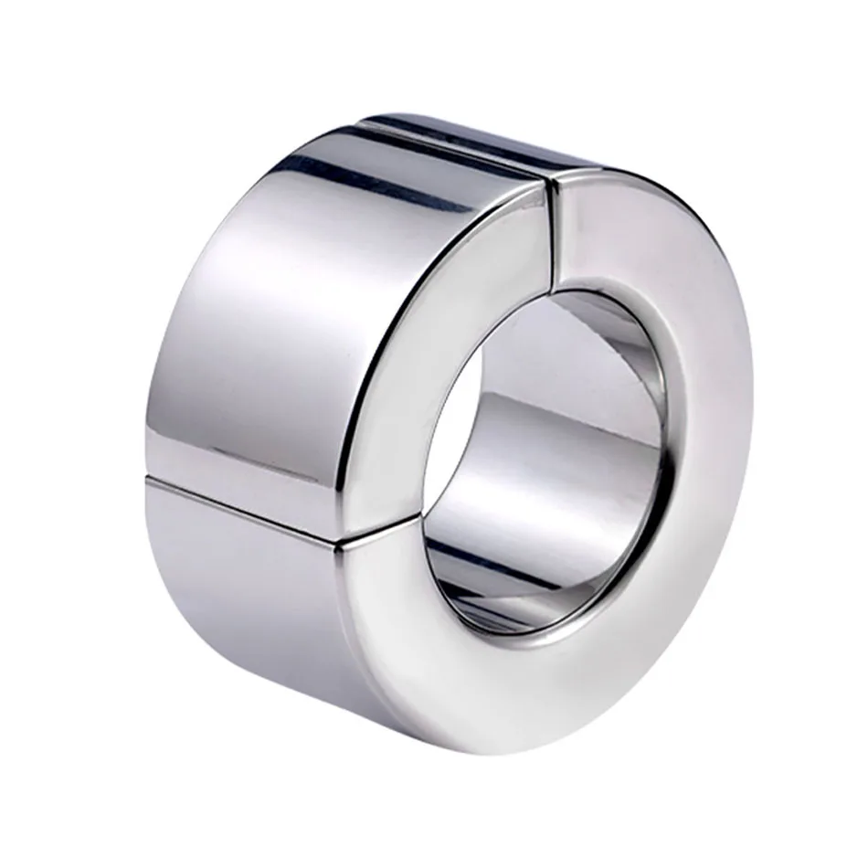 Кольцо для пениса из нержавеющей стали магнитное соединение тяжелый дизайн