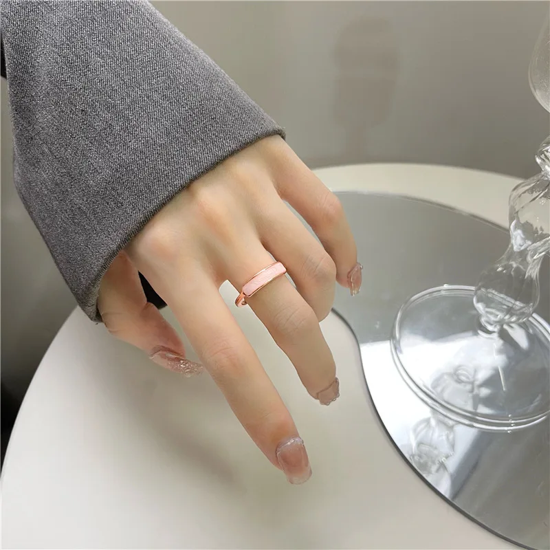 

New Rose Gold Simple Wedding Ring Luxury Jewelry