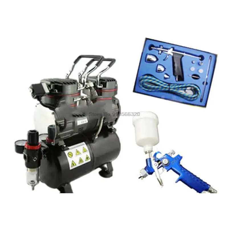 Oil-less Pump Double Cylinder Double Air Pressure Spraying Gun Machine