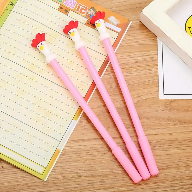 

Женская 1 шт. мультяшная ручка в виде петуха с чехлом-карандашом, пишите простой и гладкий пенал, канцелярские принадлежности