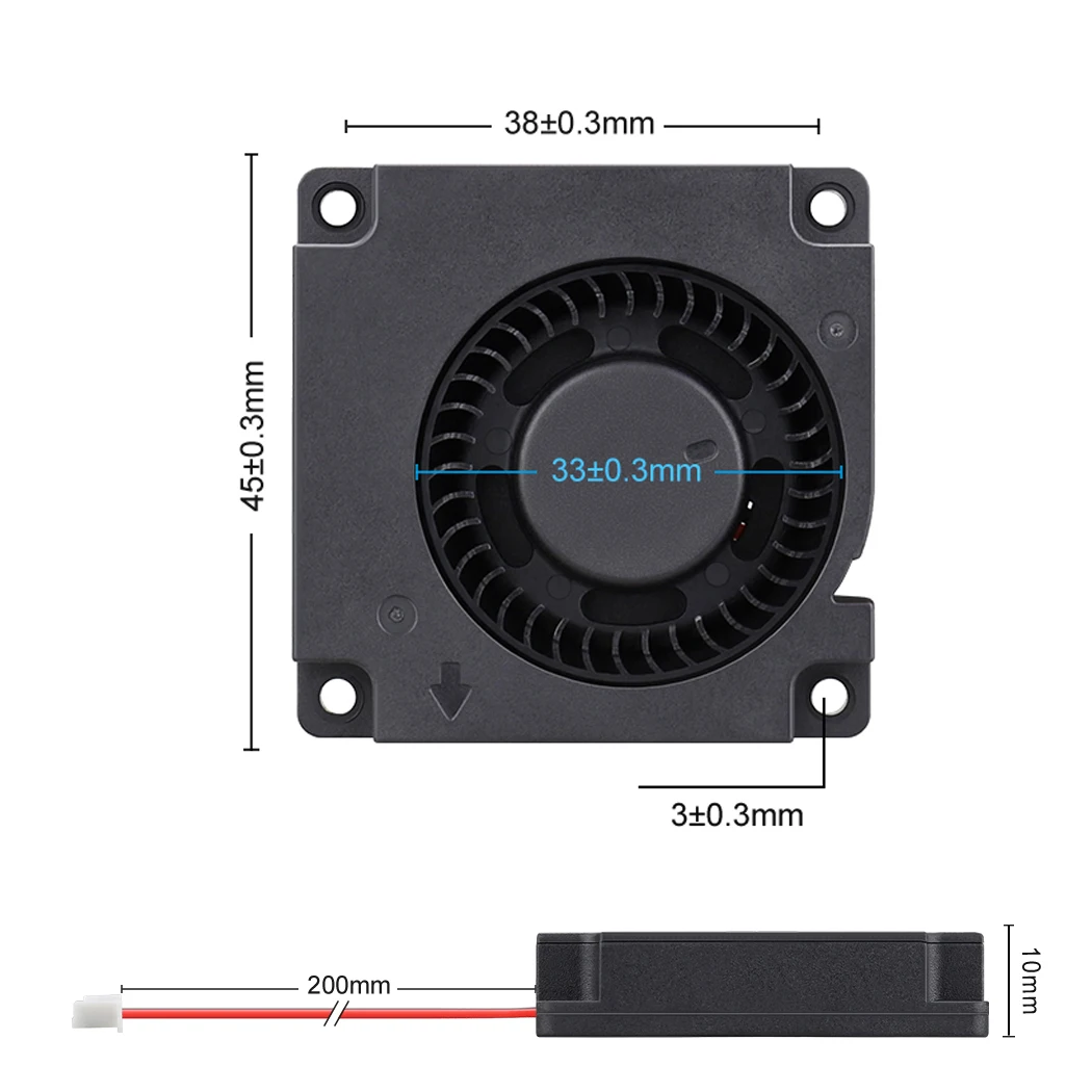 2 шт. Gdstime DC 24 В 2pin 45 мм x 10 вентилятор охлаждения 4510 45*10 Micro 3D принтер охлаждающий