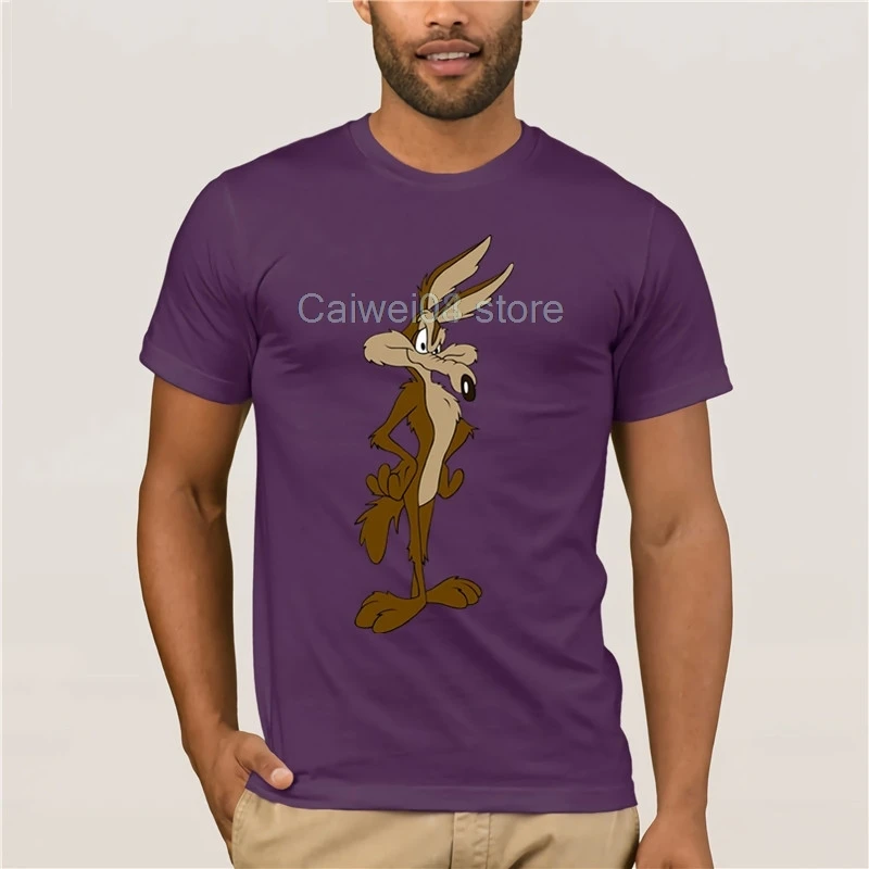Новинка Wiley Coyote футболка для мужчин Looney Tunes Road Runner с мультипликационным принтом